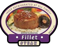 Label - Fillet Steak - Oval