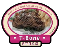 Label - T-Bone Steak (Oval)