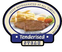 Label - Tenderised Steak (Oval)